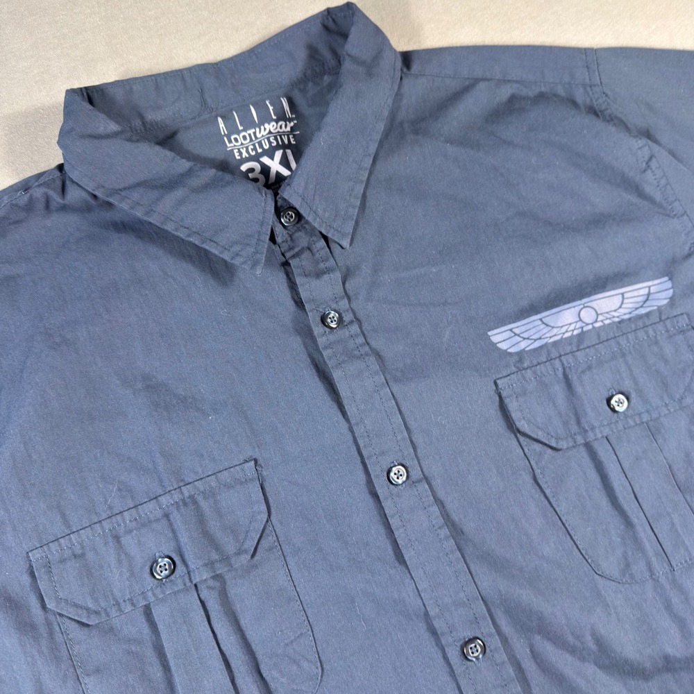 Alien Loot Crate Exclusive USCSS Nostromo Work Shirt Mens 3XL Short Sleeve